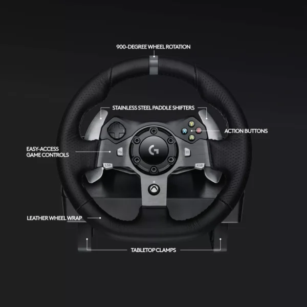 Alternative view of Logitech G920 Driving Force Steering Wheels & Pedals - Xbox One/PC