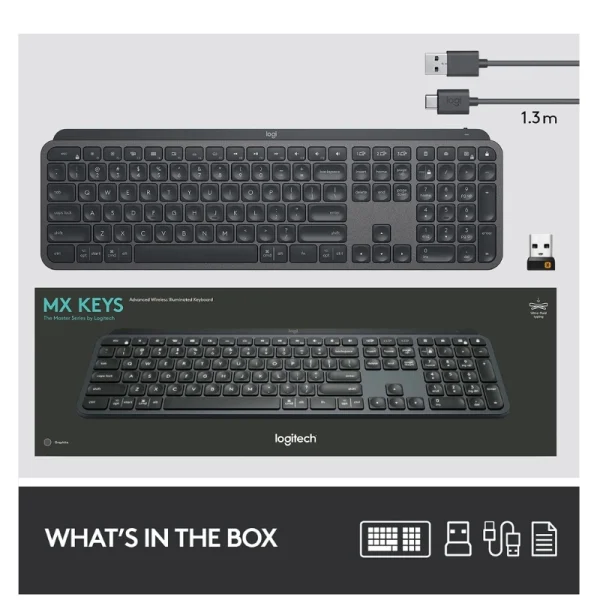 Alternative view of Logitech MX Keys Mini Wireless Keyboard