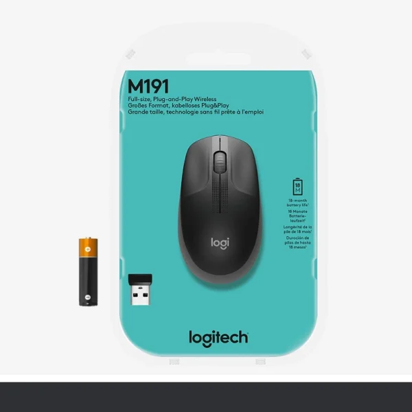 Alternative view of Logitech M191 Wireless Full Size Mouse