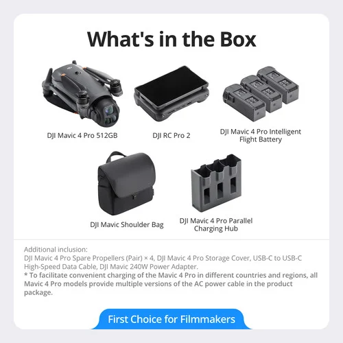 Alternative view of DJI Mavic 4 Pro Drone with RC Pro 2 (512GB Creator Combo)