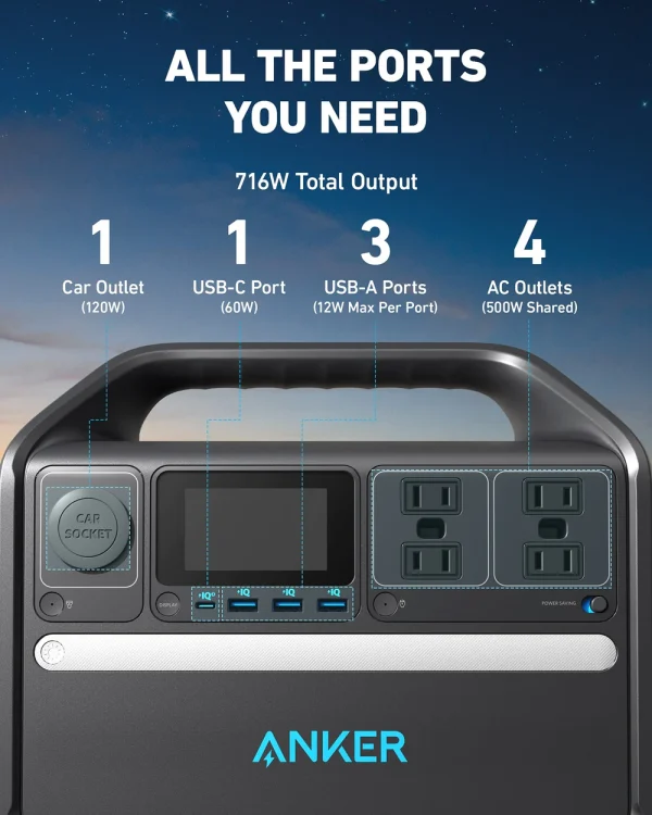 Alternative view of Anker PowerHouse 535 - 512Wh | 500W