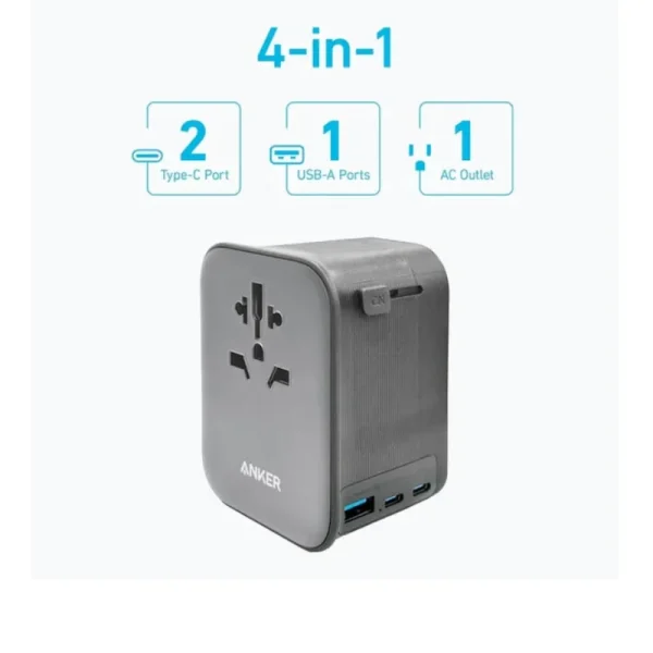Alternative view of Anker Nano Travel Adapter (4-in-1 65W)
