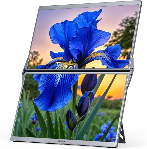 Alternative view of ARZOPA E1 15.6-inch Portable Dual-Screen Monitor