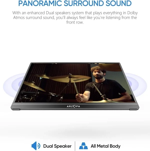 Alternative view of ARZOPA S1 Table 15.6-inch FHD Portable Monitor
