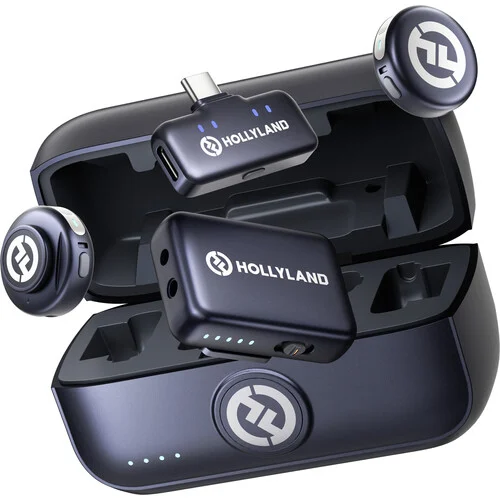 Hollyland LARK M3 Combo 2TX&2RX Wireless Microphone System With 2 Clip On Mic