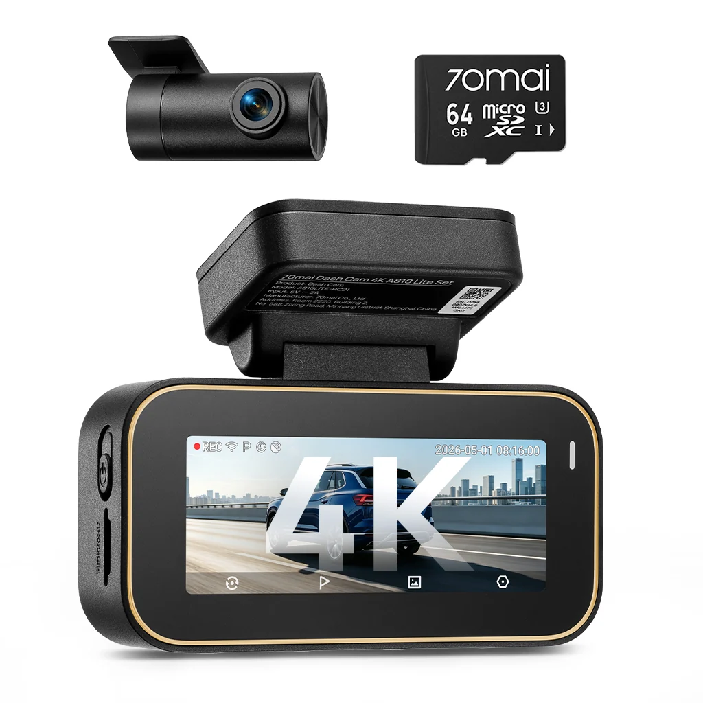 70mai Dash Cam 4K A810 Lite Set C
