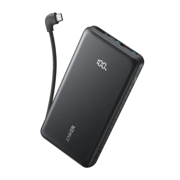 Anker Zolo Power Bank (10K, 22.5W, Built-In USB-C Cable)