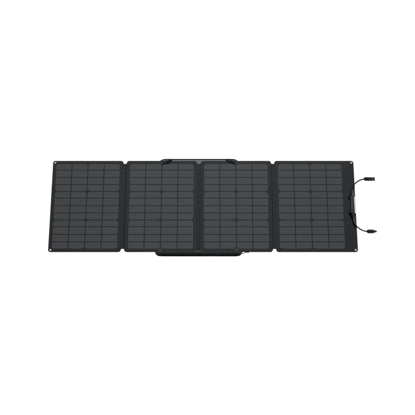 EcoFlow 110W Portable Solar Panel Unfolded Tilted View