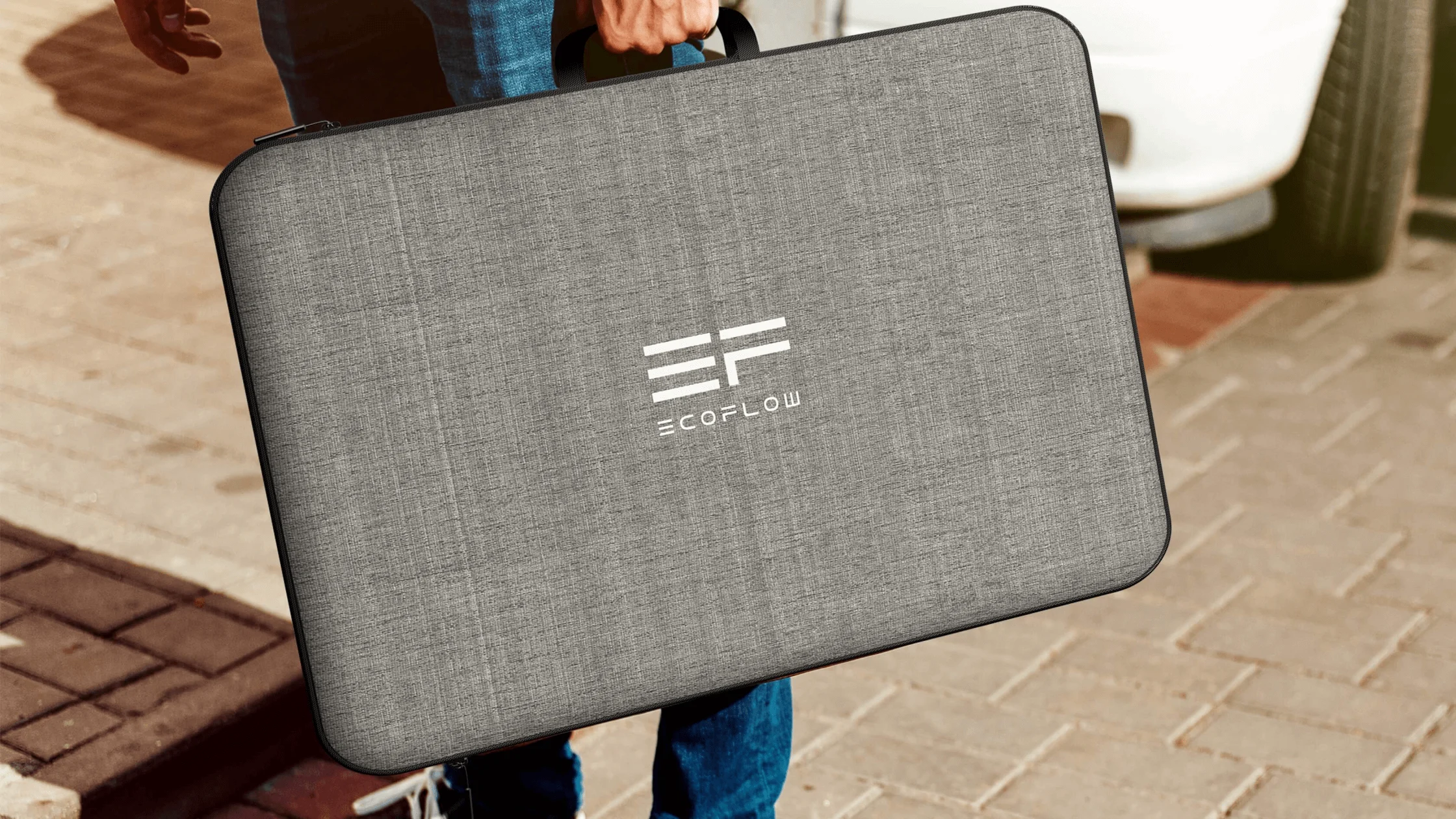 EcoFlow 220W Bifacial Portable Solar Panel Carry Case View