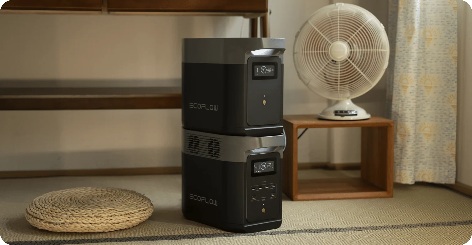 EcoFlow DELTA 2 Smart Extra Battery Paired Home Backup Example