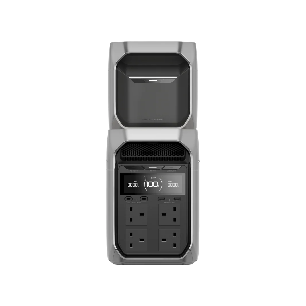 EcoFlow DELTA 3 Series Smart Extra Battery Alternate Compatible UK Power Station Pairing Example