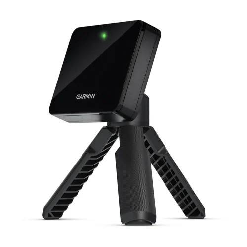 Garmin Approach R10, opposite angled view on the tripod