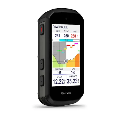 Garmin Edge 550, angled cycling-data display