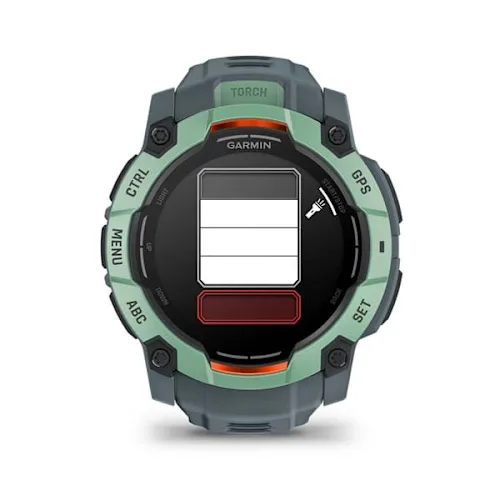 Garmin Instinct 3 50mm AMOLED, Neotropic finish with Twilight silicone band, flashlight brightness control display
