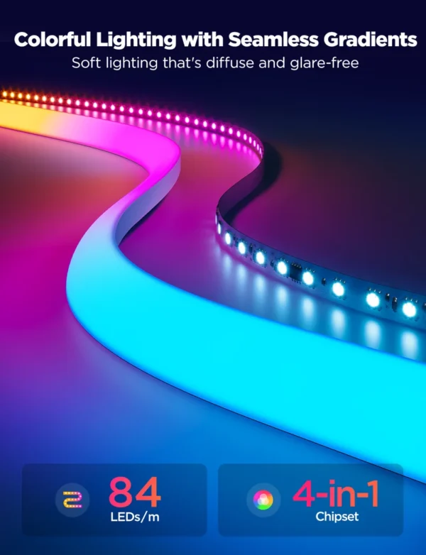 Alternative view of Govee Neon Rope Lights for Wall Lining