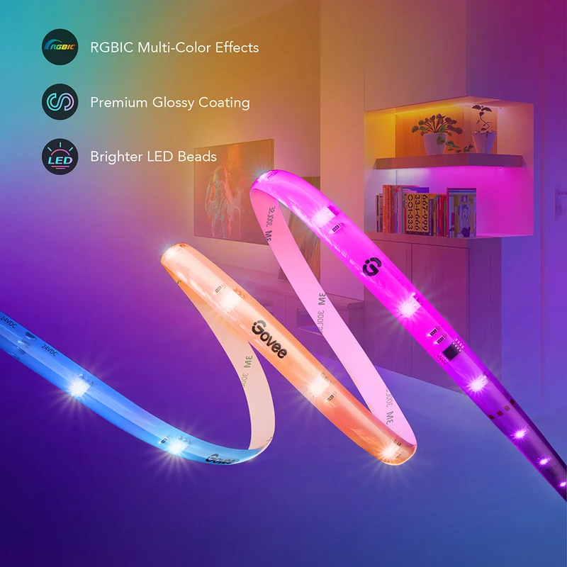 Govee RGBIC LED Strip Lights With Protective Coating D