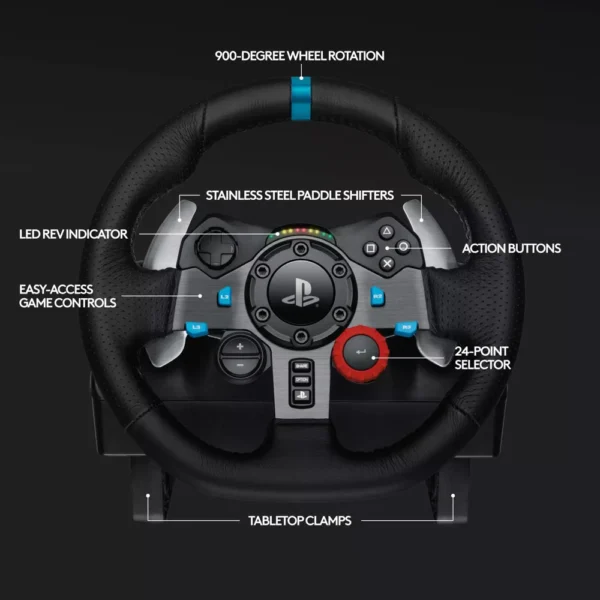 Alternative view of Logitech G29 Driving Force Steering Wheels & Pedals - PlayStation 4/5/PC
