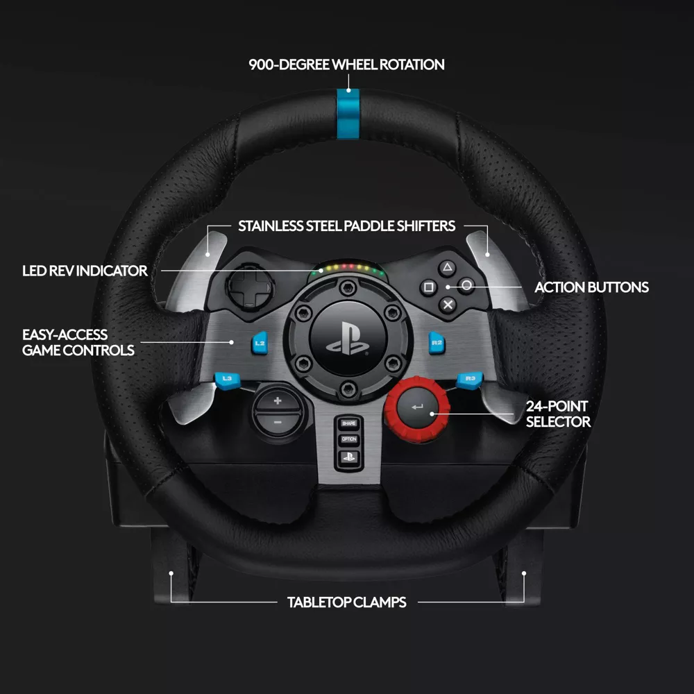 Logitech G29 Driving Force Steering Wheels & Pedals – PlayStation 4, 5, PC A