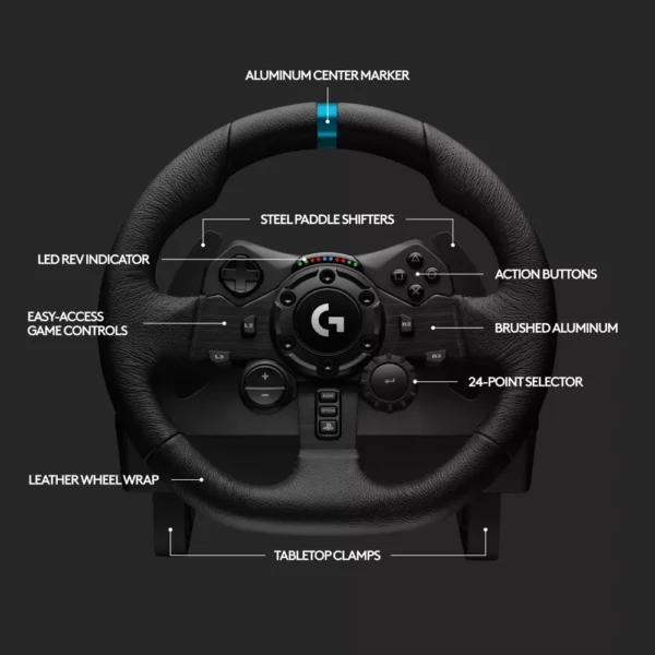 Alternative view of Logitech G923 TRUEFORCE Sim Racing Wheel & Pedals- PC, PS4 & PS