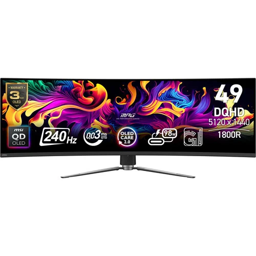MSI MPG 491CQPX QD-OLED 49-inch DQHD 240Hz Gaming Monitor