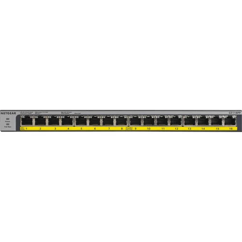 Alternative view of NETGEAR GS116PP 16-Port Gigabit PoE+ Switch