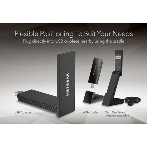 NETGEAR Nighthawk AXE3000 Wi Fi 6E USB Adapter F