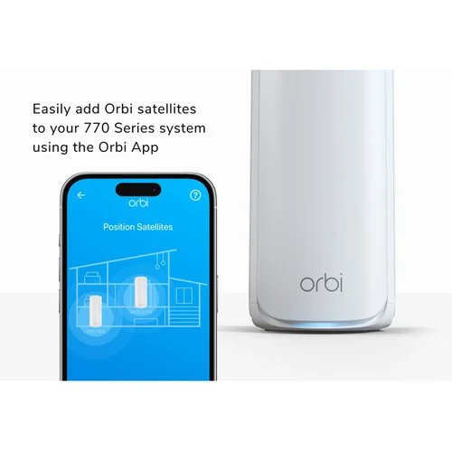 NETGEAR Orbi 770 BE11000 Wireless Tri Band Mesh Wi Fi Satellite (White) G