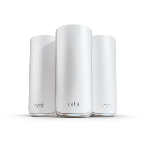 NETGEAR Orbi 870 BE21000 Wireless Tri Band 3 Piece Mesh Wi Fi System (White)