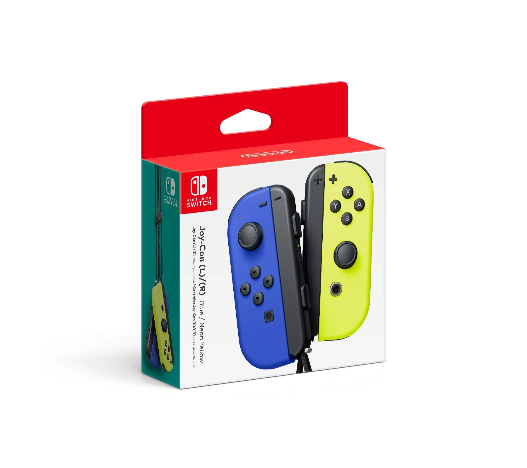 Nintendo Switch Joy Con Controllers Blue & Neon Yellow