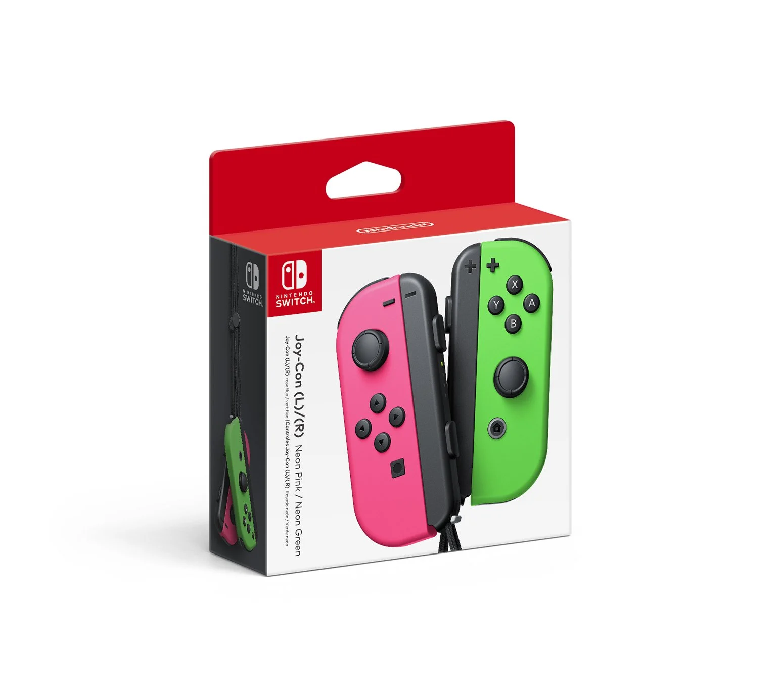 Nintendo Switch Joy Con Controllers Neon Green & Neon Pink