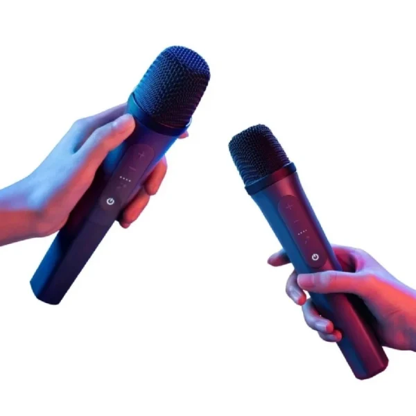 Alternative view of soundcore Rave 3S with 2 Wireless Mics