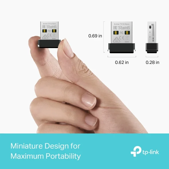 TP Link Archer TX1U Nano USB Wi Fi Adapter D