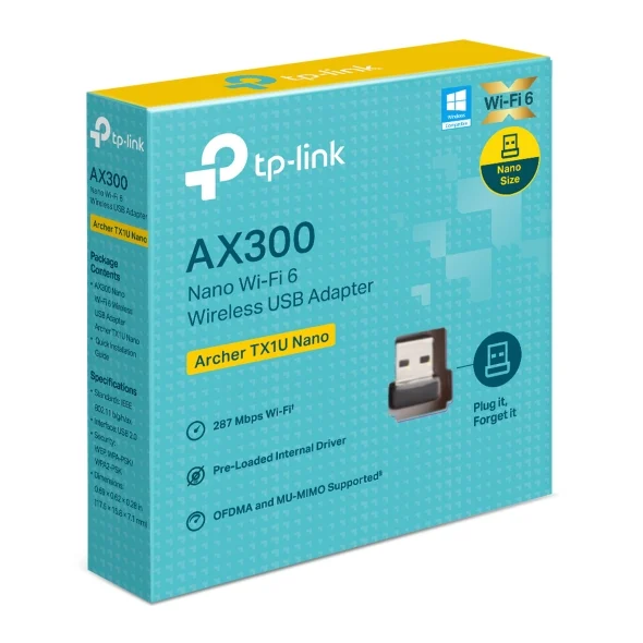 TP Link Archer TX1U Nano USB Wi Fi Adapter E