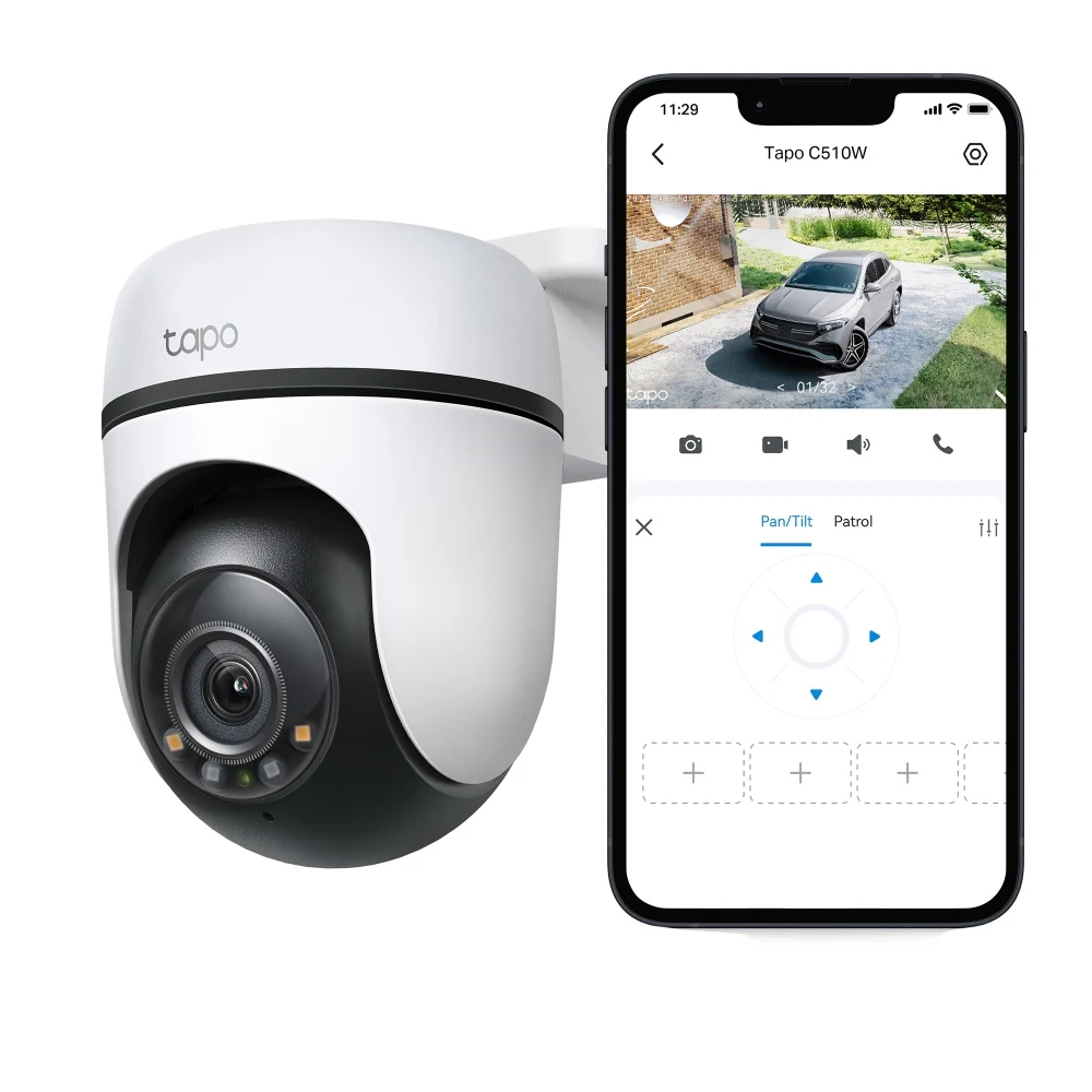 TP Link Tapo C510W Outdoor Pan Tilt Wi Fi Camera C