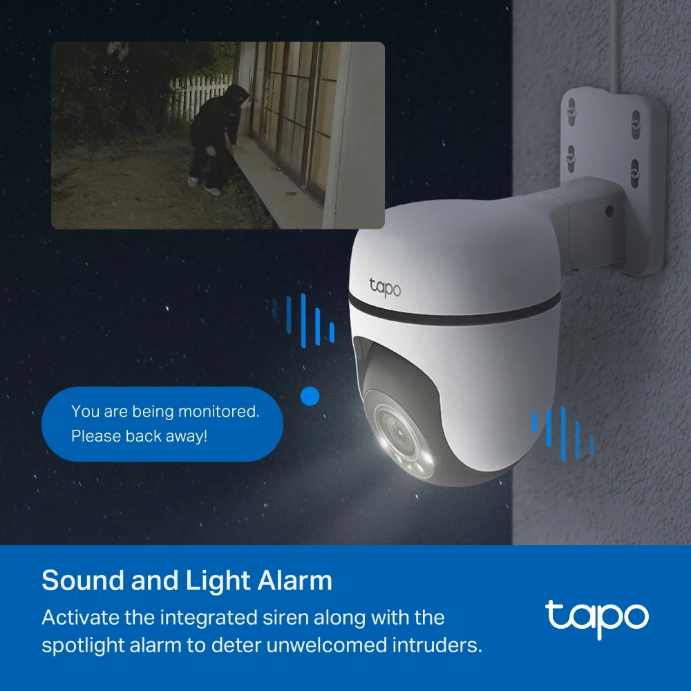 TP Link Tapo C510W Outdoor Pan Tilt Wi Fi Camera M
