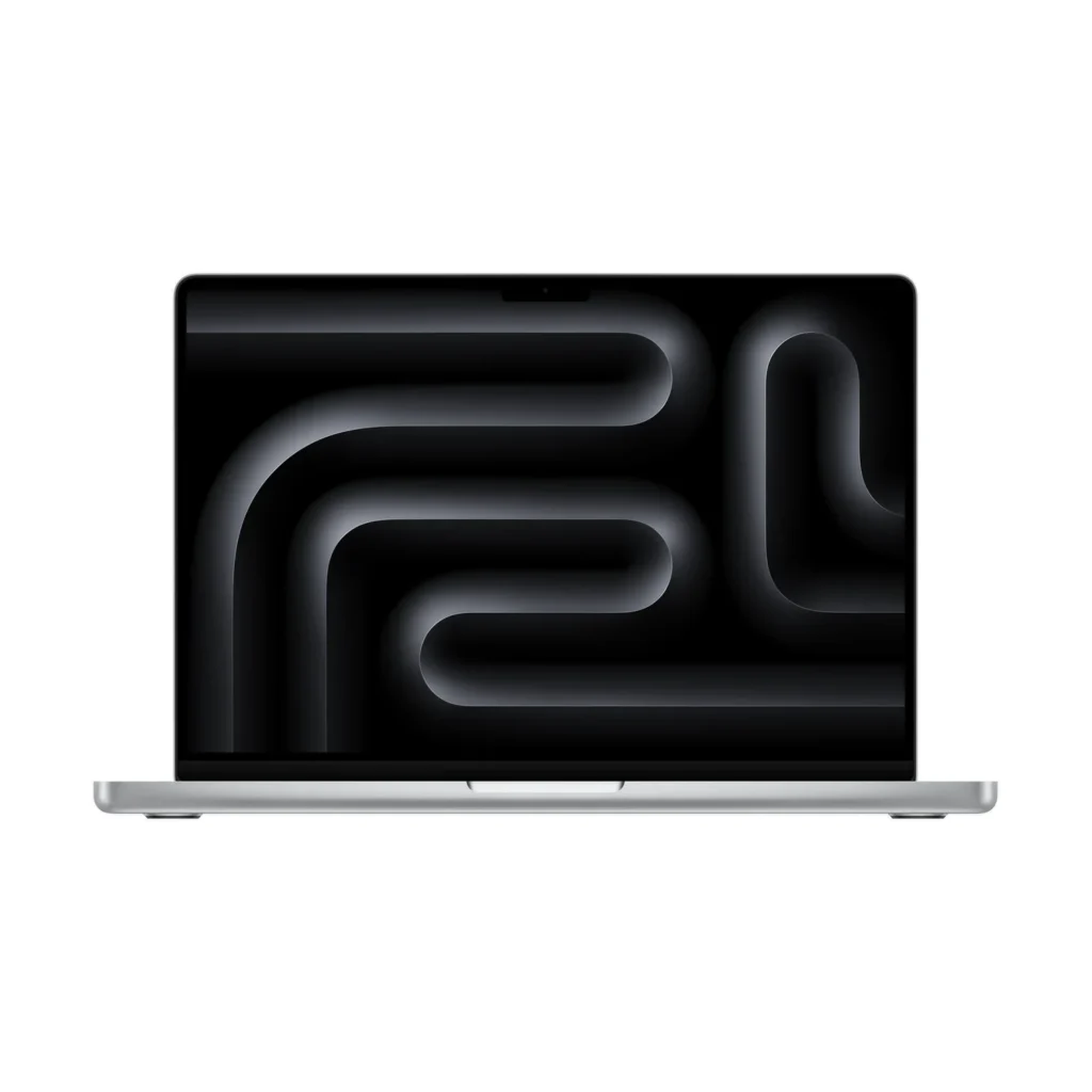 Apple MacBook Pro 14-inch in Silver, open front view