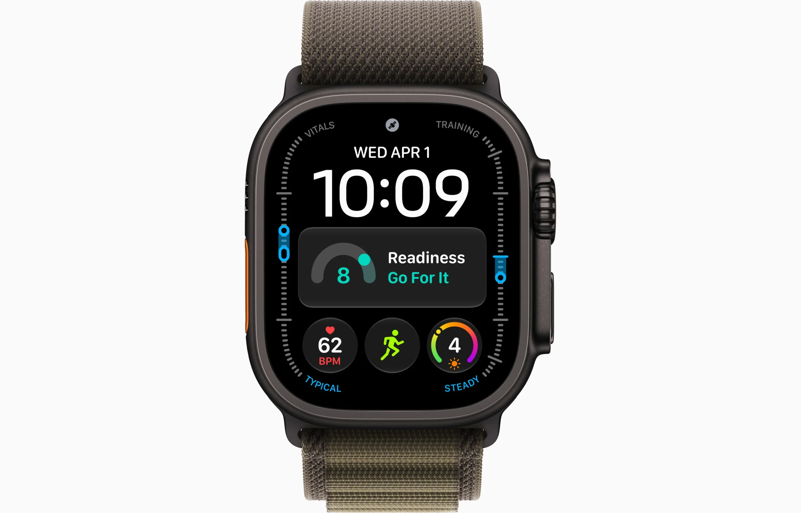 Apple Watch Ultra 4 Black Titanium Alpine Loop Dark Olive