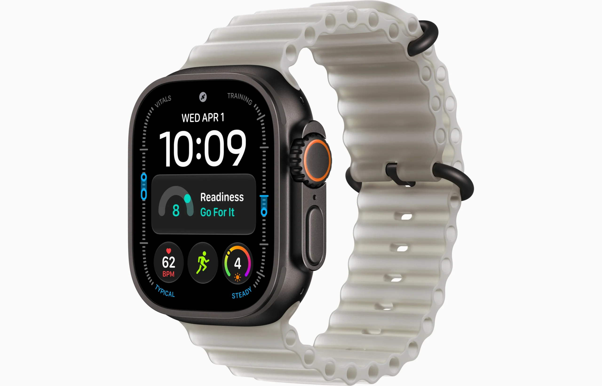 Apple Watch Ultra 4 Black Titanium Ocean Band Translucent Gray