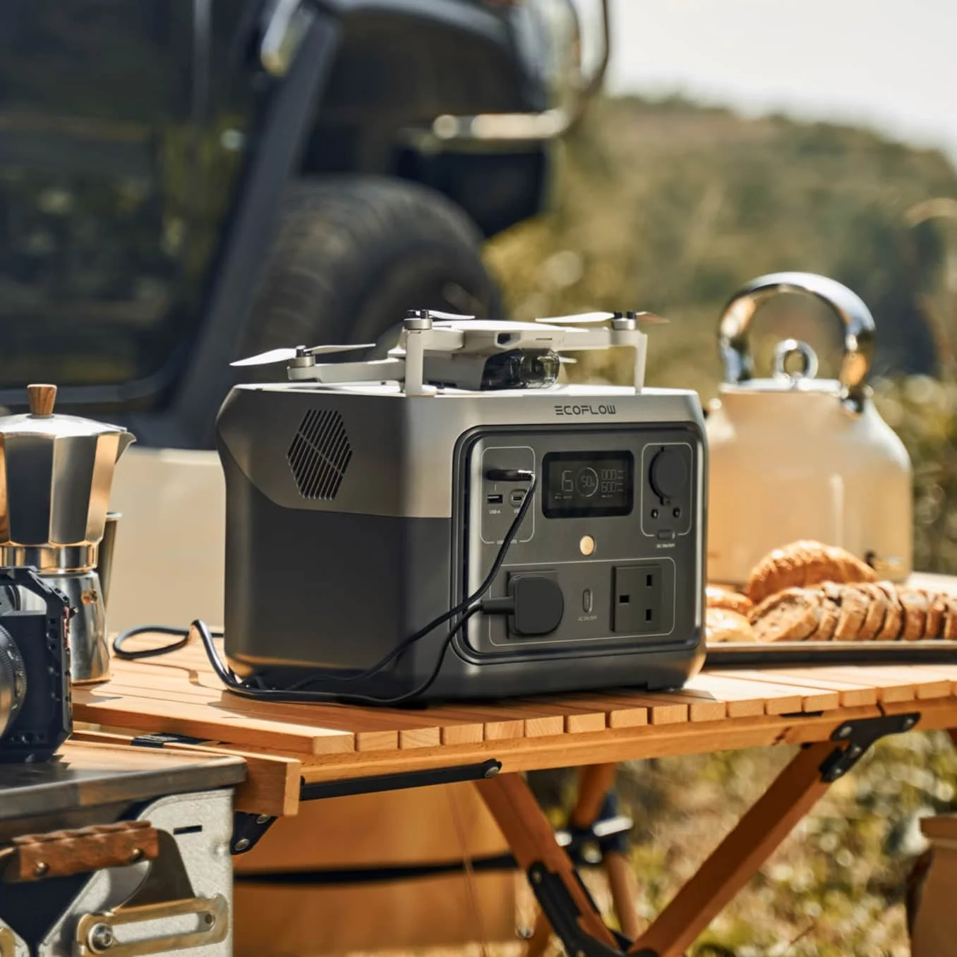 EcoFlow RIVER 2 Max, outdoor campsite use