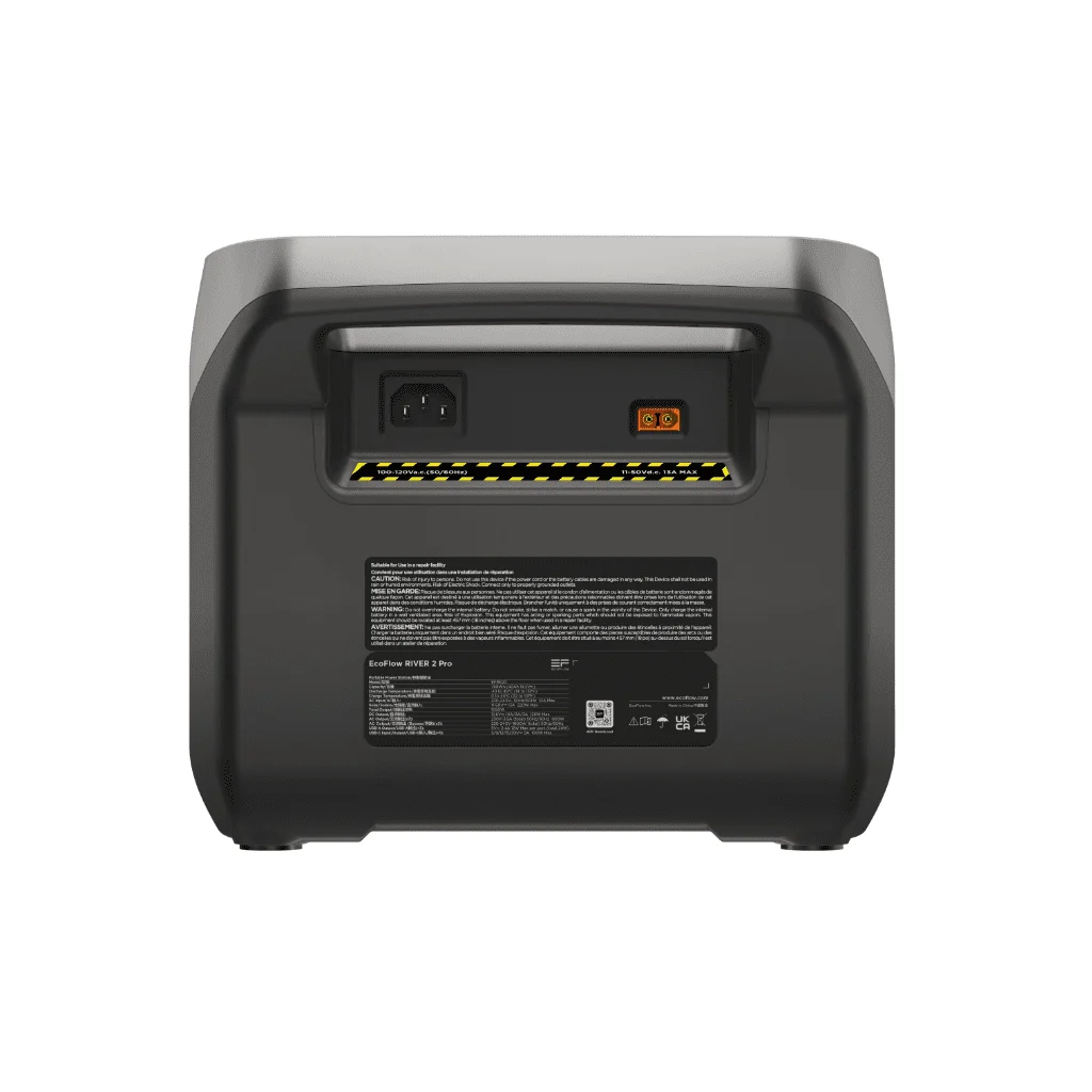 EcoFlow RIVER 2 Pro, rear charging ports