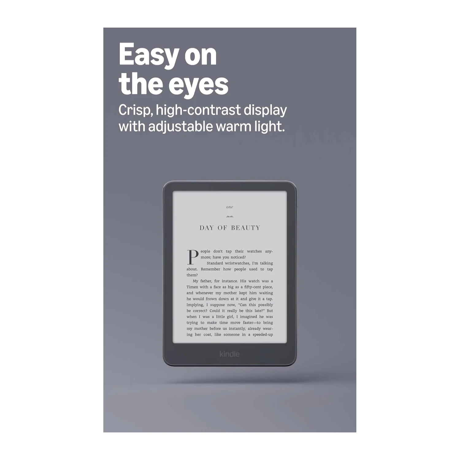 Paperwhite warm-light reading demonstration
