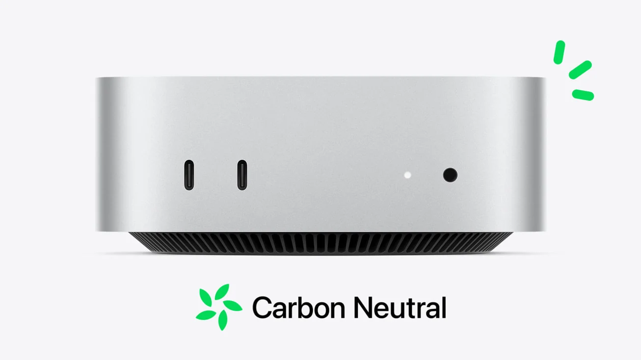Apple Mac mini (2024), enclosure and carbon neutral design