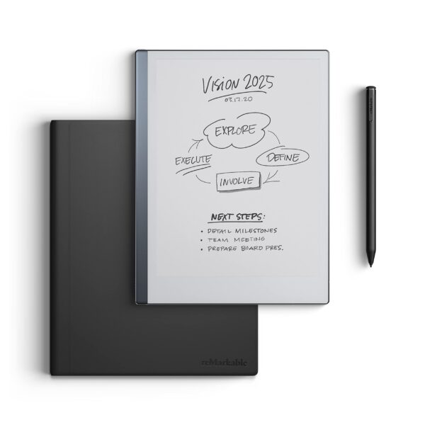 Alternative view of reMarkable 2 with Marker Plus and Book Folio