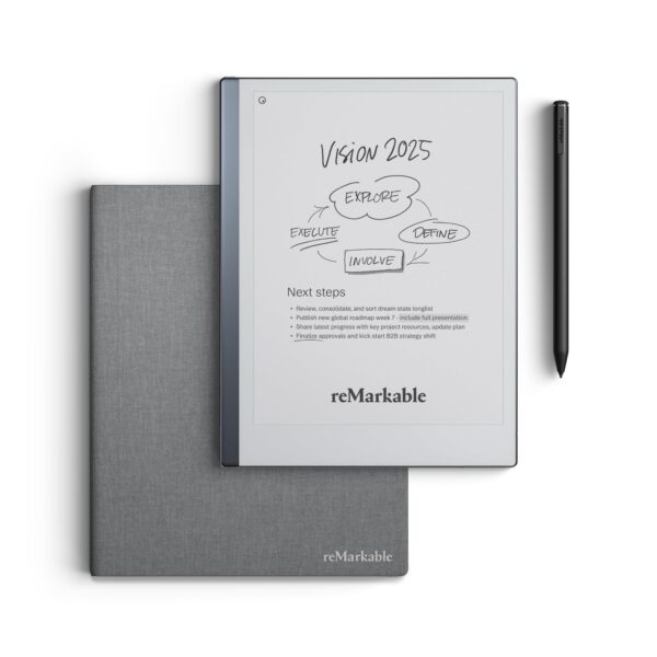 reMarkable 2 with Marker Plus and Book Folio